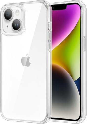 (2 Pack) Clear Gel Case Compatible with iPhone 14 Plus 6.7 Inch, Transparent Soft TPU Silicone Protective Phone Clear Cover