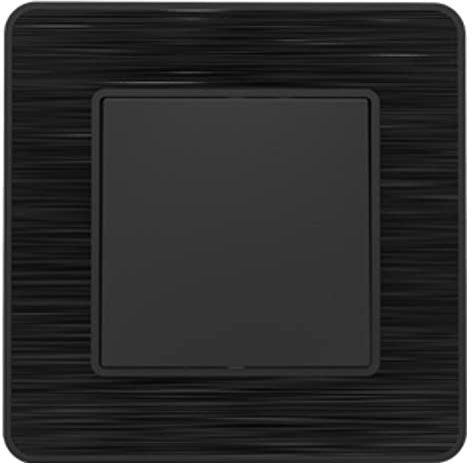 Bouton poussoir complet 10A - métal Noir brossé - Kouro - Zenitech