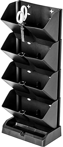 KADAX Giardino verticale, torre di piante in plastica resistente, vaso con base in 2 varianti di colore, giardino di erbe aromatiche per balcone, terrazza, cucina e giardino (antracite)