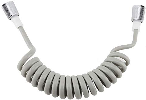 TOPINCN Brauseschlauch, Ersatz-ABS-Feder, Flexibler Brauseschlauch, Badezimmer-Handbrause, Schlauch für Wasserinstallation, Toilette, Bidet, Sprüher (Grau)