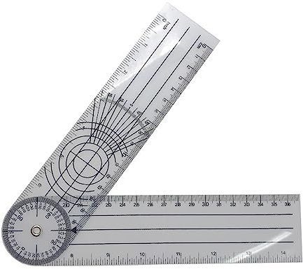 WOOXDYUK Winkelmesser,360° Winkel Gemeinsame Bewegung,Medizinisches Winkellineal aus Kunststoff,für Beliebiger Messwinkel,Mathematische Physik, Messung und Zeichnung