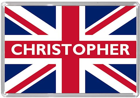 Personalised TRADITIONAL UNION JACK FLAG JUMBO FRIDGE MAGNET 9.7cm by 6.7cm