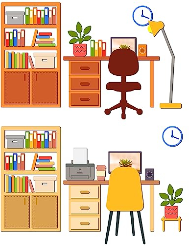 GLOBLELAND 3 Sets Büro-Stanzformen Für Kartenherstellung, Bücher Und Bücherregale, Bücherregale, Karbonstahl-Prägeschablonen, Vorlage Für Dekorative Prägung, Papier, Karten, DIY, Scrapbooking