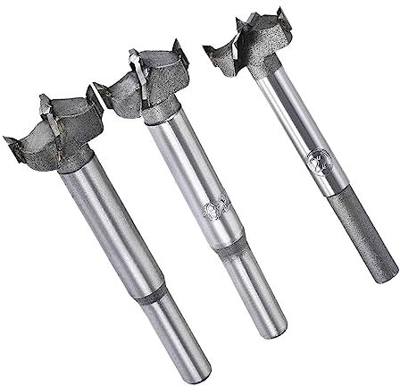TOP-VIGOR Forstner Drill Bit Set 20mm 21mm 22mm Dia, Wood Auger Drill Bit Hole Saw Opener for Woodworking Hinge Hole Drilling Boring Bit Cutter