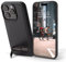 Snakehive Metro Leather Case Compatible with iPhone 15 Pro || Genuine Leather & Wireless Charging Compatible Cover with Kickstand || Real Leather Phone Case (Black)