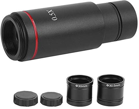 0.5X C‑Mount Microscope Camera Adapter for AmScope - Wide Field of View - Durable ABS