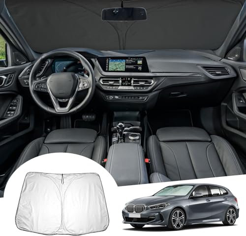 GAFAT Compatible con 2012-2024 BMW Serie 1 F20 F40 Serie 1/ Serie 2 F22 F44 Parasol Parabrisas Interior, Protección Solar Parasoles lunas delanteras, Refrigeración, Protección UV, Serie 1 Accesorios
