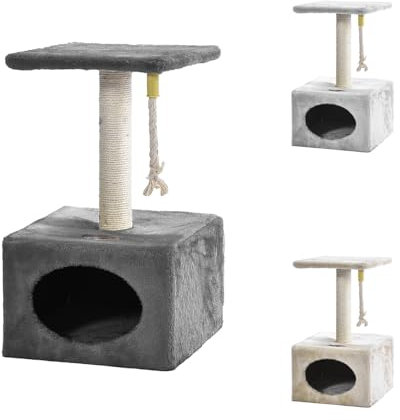 PATAM Tiragraffi con Casetta, Tira Unghie con Gioco e Base Rinforzata, Relax Grigio Scuro