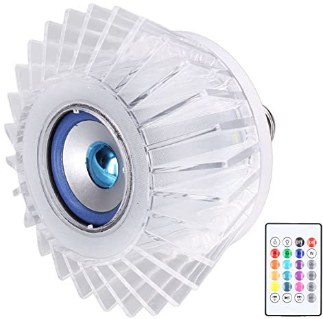 Haofy Ampoule de Musique LED RGB, Haut-parleur intégré à Couleur Changeante, 24 Touches, Télécommande, Large Application, Haut-parleur LED, Barre, Bar, Fête, Villa