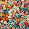 HERZONE 1000pcs buchstabenperlen zum Auffädeln gold Acryl Alphabet Perlen Mix A-Z Perlen für die Schmuckherstellung DIY Halskette Armband Schlüsselbund (bunt gold /6x6mm)