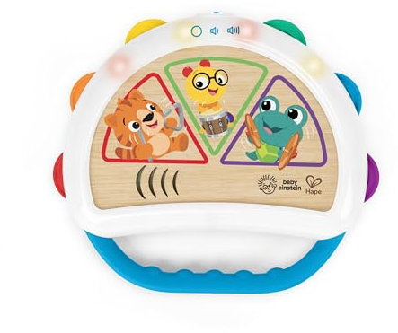 Baby Einstein, Hape Tap & Shake Magic Touch Tamburin – Musikalisches Babyspielzeug, Fördert Feinmotorik & Ursache-Wirkung, 30+ Melodien & Klänge, Ab 6 Monaten