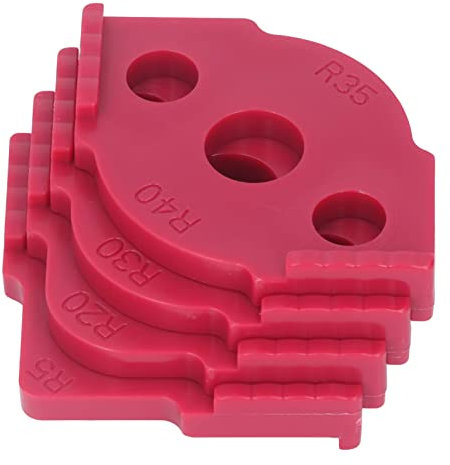 Gabarit de Routeur à Gabarit de Rayon 4 Pièces ABS Résistant à l'usure Positionneur d'angle Travail du Bois Ensemble d'outils de Coupe d'angle Demi-Arrondi pour Cadres Photo