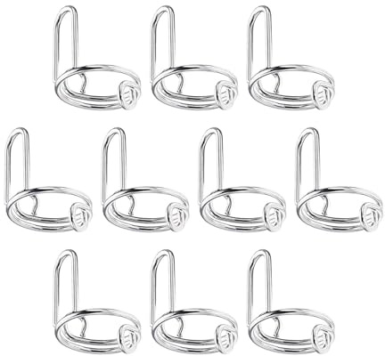 Sharplace 10Pcs Fingernail Rings,Halal Nail Rings Set,Removable for Press on Nails Nail Art Decoration Women Gift Metal Girl No Glue, silver