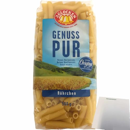 usy Bundle für 3 Glocken Nudeln Genuss Pur Röhrchen (500g Packung) + usy Block
