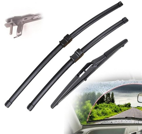 BMDBD LHD-Wischerblätter-Set Vorne Und Hinten Für O&pel Für Astra H GTC 3-Türer 2004 2005 2006 2007 2008 2009 Windschutzscheibe Windschutzscheibe Fenster 22 18 9 Scheibenwischer
