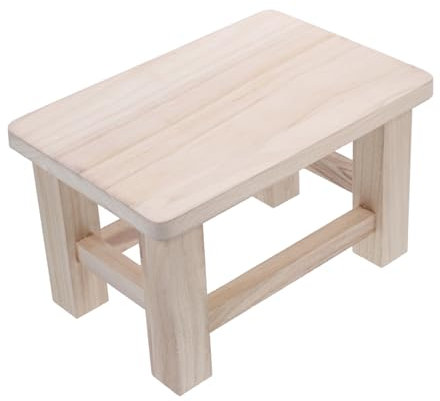 TOPBATHY Solid Wood Bench Stools Small Stool Plant Stool Outdoor Stool Wood Stool Low Stool Change Shoe Stool Step Stool for Adults Small Step Stool Short Stool Beige Wooden