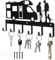 Schlüsselhalter Wand, Schlüsselhaken, Schlüsselaufhänger, Metall Schlüsselleiste Schlüsselbrett mit 6 Haken, schwarz Schlüsselregal für die Wand Küche Haustür Flur Schlüsselanhänger(süßes Paar)