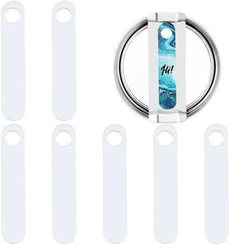 SOFPLATE 1 Box 8Pcs Sublimation Name Plate Blanks Oval Acrylic Tumbler Lid Toppers Personalized Tumbler Tags DIY Cup Lid Decorations Heat Transfer Accessories for 40 OZ Tumblers Cups Design Projects