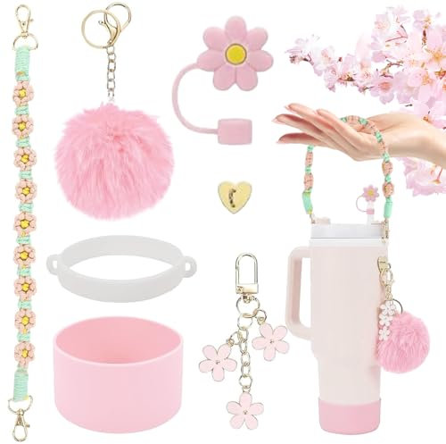 Stanley Cup Accesorios, 7 Piezas Accesorios Stanley Cup, Tapas de Pajitas para Stanley Cup, Tapones para Pajitas, Juego de Accesorios para Stanley Cup, Stanley Accesorios para Vaso 1.1L y 800 ml (M2)