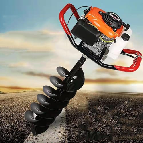 Tousiyra 52CC 2-stroke Petrol Powered Earth Auger with 1 3-inch Drill Bit. Earth Auger Petrol Powered Earth Auger for Planting, Drilling, Fencing And Piling