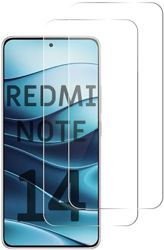 QUITECO Vetro Temperato per Xiaomi Redmi Note 14 4G / Redmi Note 14 5G [2 Pezzi] Vetrino Protettivo Pellicola Protezione Schermo