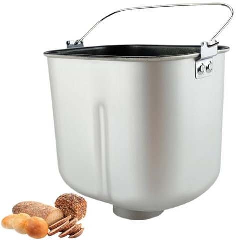 Dougleur de machine à pain 7x6x7, enveloppe noire antiadhésive Pan à pain en alliage en aluminium avec poignée, compatible avec la plupart des fabricants de pain, accessoires de machine à pain