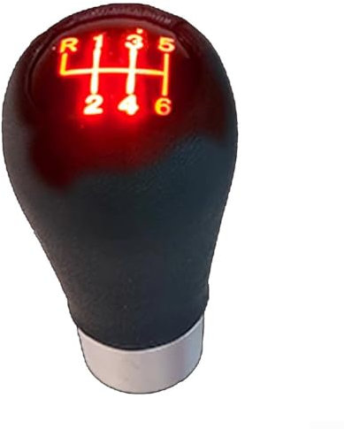 Manillefu Pomo de palanca de cambios LED compacto de 6 velocidades para modelos con iluminación roja