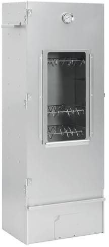 Eleganz Räucherofen mit Tisch aus verzinktem Stahl und Glas - Robust und langlebig für den Außenbereich - Perfekt für Räucherfans und Gartenliebhaber