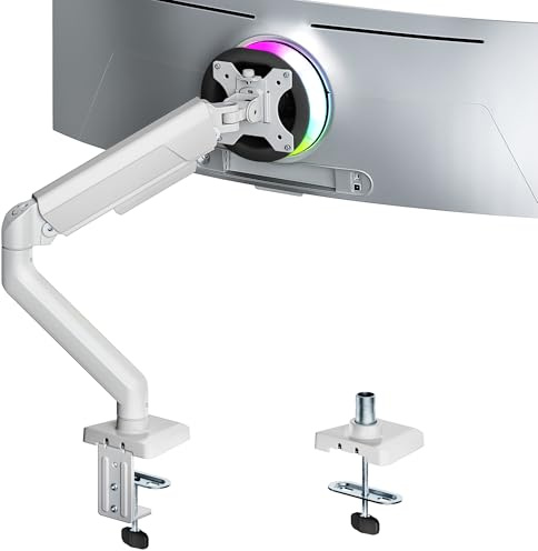 ARES WING Monitorhalterung für 17-40 Zoll Monitore bis 12 kg, Weiß