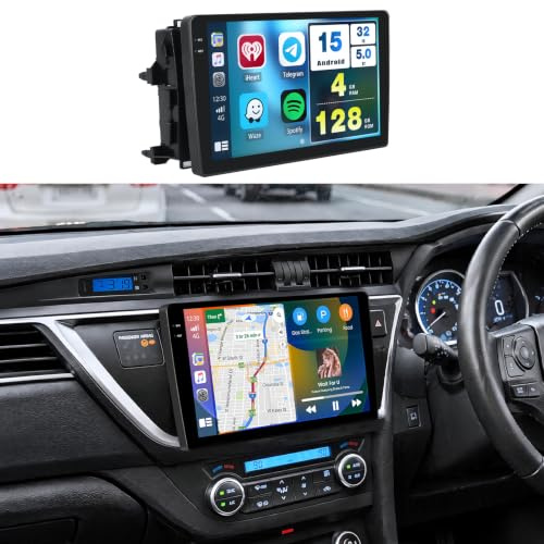 4+128GB Android 15 Autoradio für Toyota AURIS 2013-2015 Wireless Carplay Android Auto Radio Mit Bildschirm 9 In-Cell HD Touchscreen Radio mit Navi GPS WiFi RDS FM Bluetooth