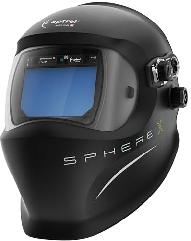 Optrel sphereX CLT – Automatischer Schweißhelm mit Crystal Lens Technology und 30% größerem Sichtfeld – Schwarz