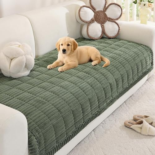 Royhom Sofa Überzug für Haustiere, Anti-Rutsch, Grün, 70x90cm | Dicke Sofabezug 2 3 4 Sitzer, Couch Überzug, Sofaschoner für Wohnzimmer