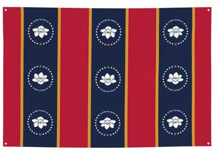 Mississippi Staatsflagge Party Festival Banner Dekor Hintergrund Flagge Indoor Outdoor Versammlung Abschluss Weihnachten