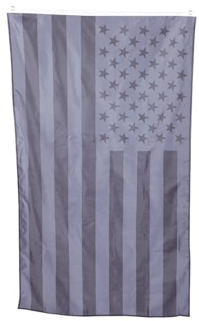 Schwarze Usa Flagge 90x150 Cm aus Polyester zum Hängen | Wiederverwendbar, für Garten und Hof, Dekorative Firmen Dekoration, ein Stück