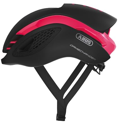 ABUS Rennradhelm GameChanger - Aerodynamischer Fahrradhelm mit optimalen Ventilationseigenschaften für Damen und Herren - Pink/Schwarz, Größe S