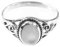 WINDALF Zarter Ring LUCY h: 0.9 cm Perlmutt mit Lebens Spiralen Hochwertiges Silber (Silber, 64 (20.4))