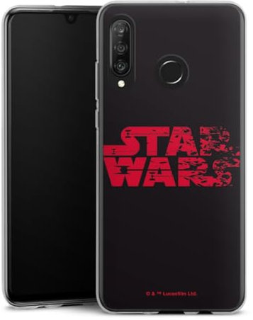 Silikon Hülle kompatibel mit Huawei P30 Lite Case transparent Handyhülle Star Wars Logo Fanartikel