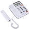 Telefono con filo, telefono con cavo dual mode DTMF/FSK con schermo LCD, telefono da muro per casa(bianco)