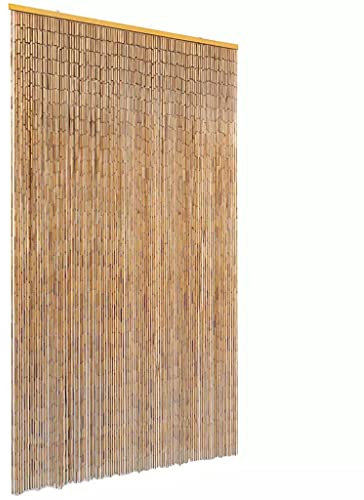 Canditree Rideau de Porte en Bambou, Rideau de Perles Moustiquaire de Porte d'entrée (120 x 220 cm)