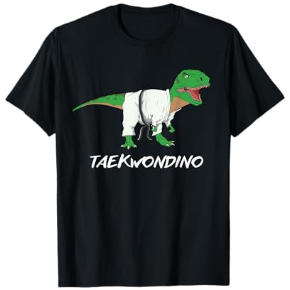 Funny Taekwondo T Rex Dinosaur Cute Martial Arts Boys Gift T-Shirt