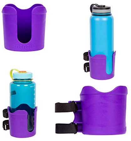 ROBOCUP Plus, Add-On Accessory XL Extension Cup Holder, Larger Drink Capacity of 3.75 / 95mm, for Nalgene, HydroFlask, Yeti, Camelbak, Mugs, Wine Glasses, Tumblers (Includes 1) (Purple)