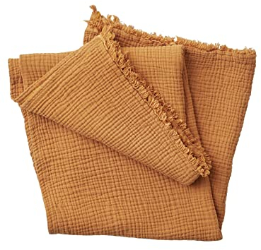 VERTBAUDET Couverture en Gaze de Coton Bio Caramel TU