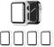 AOTUAO 4 Piezas Funda Compatible con Apple Watch Series 1 2 3 38mm, Estuche Rígido Delgado PC Protector de Pantalla Cristal Templado para iWatch Series 1 2 3 38mm (4 Trasparente)