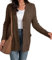 GRECERELLE Women's Knit Long Cardigans Jumpers Cardigan with Pockets with Buttons Ladies Loose Long Sleeve Knitwear Oversized Sweater Cardigan for Autumn Winter Spring (Dark Khaki, M)
