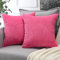 Soleebee 2er Set Kordsamt Kissenbezüge, Weiche Kord Plüsch Dekorativ Kissenbezug Sofa Zierkissenbezüge Dekokissen Kissenhülle Set für Couch Schlafzimmer Zuhause Auto Dekor (40x40cm, Rosenrot)