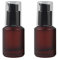 FSSTUD 2 Pcs 30ML Frosted Glass Pump Bottles Empty Cream Lotion Bottles Essence Dispenser Refillable Cosmetic Container