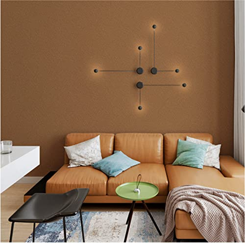 Dark Brown Wallpaper 0.53 m x 9.5 m Modern Minimalist Silk Plain Color Non-Woven Wallpaper 3D Solid Color Wallpaper Roll Decoration for Livingroom Bedroom Kitchen