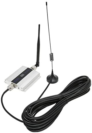 Répéteur de Téléphone Portable, Amplificateur de Signal de Téléphone Portable à Gain élevé en Alliage d'aluminium Facile à Installer pour Le Bureau (Prise UE)