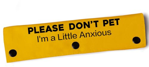 YROVWENQ Little Anxious Warning Sleeve - Yellow Dog Leash Wrap Anxious Dogs with Please Don't Pet