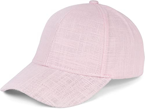 styleBREAKER Unisex Leinen Baseball Cap | Verstellbare 6-Panel Basecap mit gebogenem Schirm | Atmungsaktive Sommer Mütze mit Metallschnalle | Leicht, Bequem & Stilvoll, Farbe:Rose